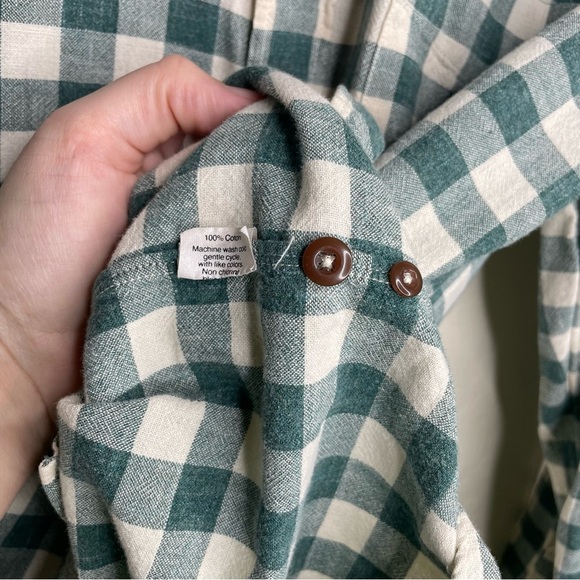 J. Crew Homespun Checkered Plaid Button Down Pocket Shirt Men’s Sz. M Green Slim - Picture 6 of 8